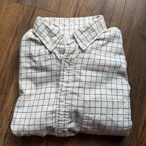 Uniqlo Broadcloth Checked Button Down Shirt Men's Slim Fit Long Sleeve